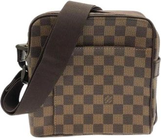 Louis Vuitton Pre-owned Cross Body Bags, female, Brown, Size: ONE SIZE Pre-owned Damier Olaf shoulder bag