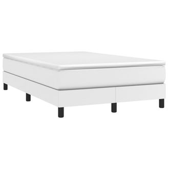vidaXL Vidaxl - Estructura De Cama Sin Colch&oacute;n Cuero Sint&eacute;tico Blanco 120x200cm