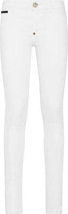 Philipp Plein Slim Fit Jeggings - Dames - Skinny Jeans - Wit - W27 - Katoen - Jeans