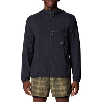 Mountain Hardwear Wind Veil Hooded Jacket in Black at Nordstrom, Size Xx-Large