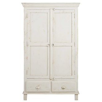 Maisons du monde Armario con 2 puertas y 2 cajones de mango blanco patinado 108