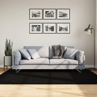 Berkfield Home Rug HUARTE Short Pile Soft & Washable Black 140x200 cm | Size: Medium