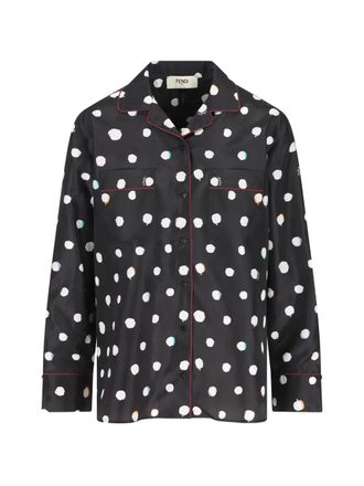 Fendi Camicia a pois - Nero
