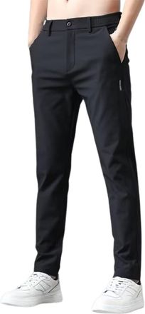 Generic 2025 Trousers Mens Casual Pants Comfortable Lightweight Breathable Loose Fit Trousers for Daily Wear Sports and Outdoor Activities (Black, 36)