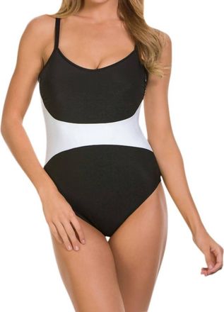 Magic Suit By Miraclesuit Color Block Serena One Piece Swimsuit In Black White