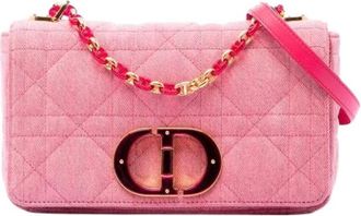 Dior Pre-owned Caro Crossbody - Dames - Vintage Schoudertas - Roze - ONE Size - Leer - Vintage