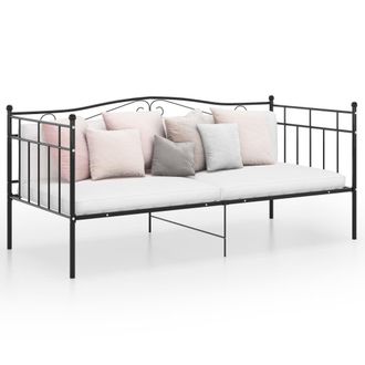 Berkfield Home Sofa Bed Frame Black Metal 90x200 cm