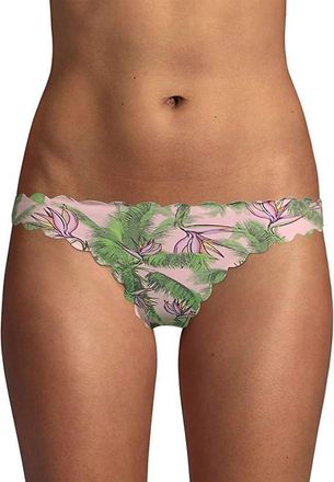 PQ Swim Womens Bermuda Reversible Seamless Bikini Bottom In Botanical Print