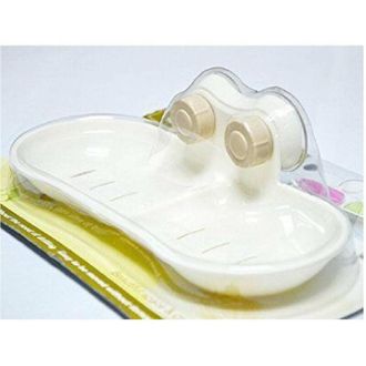 Trade Shop Trade Shop - Bagno Plastica Mensola Doccia Porta 2 Sapone Attacco A Ventosa