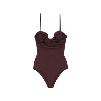 Magda Butrym Ruffled Flower-appliqu&eacute; Swimsuit