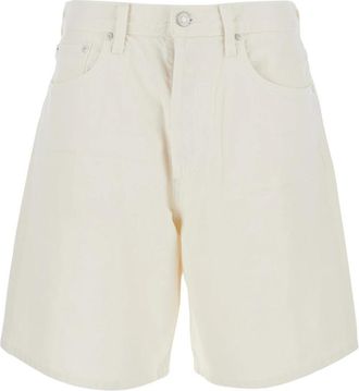 A Gold E Denimshorts met gerafelde zoom - Dames - Denim shorts - Wit - W25 - Denim - Korte Broeken