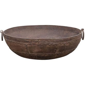 Biscottini International Biscottini Contenitore in Ferro 105x33x105 cm Adatto Come braciere da Giardino Particolare fioriera da Esterno Grande