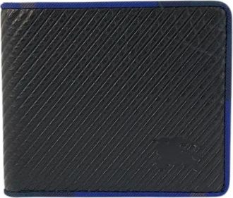 Burberry Pre-owned Wallets, male, Black, Size: ONE SIZE Pre-owned Leather Bifold Wallet