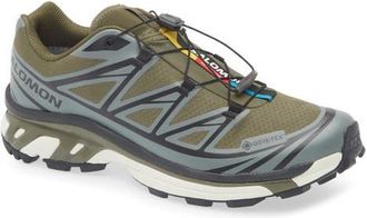 Salomon Gender Inclusive XT-6 Gore-Tex Waterproof Sneaker in Olive Night at Nordstrom, Size 10.5