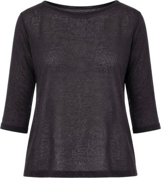 Aragona Overhemden, Dames, Zwart, XL, Linnen, D3369Tp-101 Top