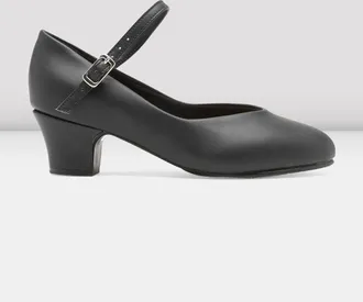 Bloch Ladies Diva Character Shoes, Black Synthetic Leather