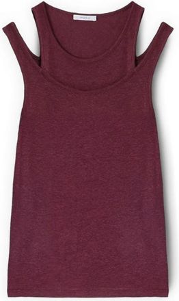Motivi Tops, Dames, Rood, S, Linnen, T-Shirts