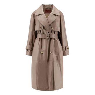 Marella Dames, Mantels, Beige, Maat: 3XS Leer