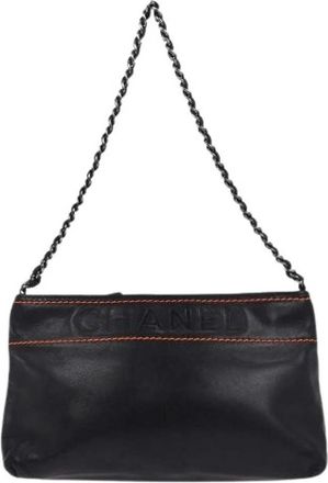 Chanel Pre-owned Vintage Schoudertas - Dames - Vintage Schoudertas - Zwart - ONE Size - Leer - Vintage