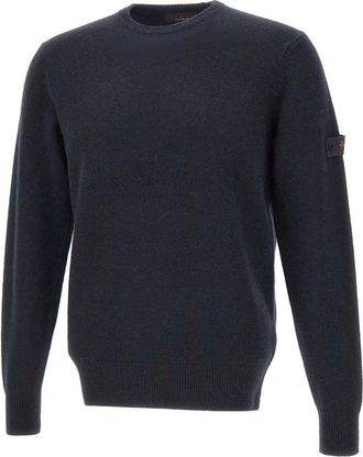 Peuterey Gediz Sweater - Heren - Ronde hals truien - Blauw - S - Wol - Truien & Vesten