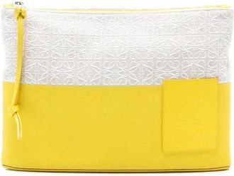 Loewe Pre-owned Clutches, female, Yellow, Size: ONE SIZE Pre-owned Canvas clutches