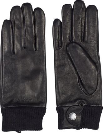 Howard London Leather Gloves Lily - Dames - Handschoenen - Zwart - 8 1/2 IN - Wol - Accessoires