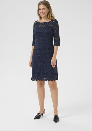 Cream Jurk A-shape navy