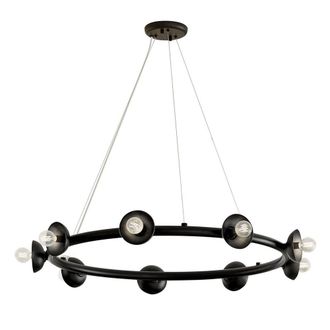 Netlighting Kichler Palta Cylindrical Pendant Black 9x E14