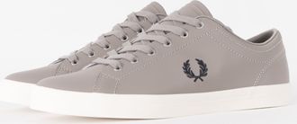 Fred Perry Mens Baseline Trainers in Light Grey Leather - Size UK 11