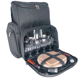 Les Jardins de la Comtesse Mochila de picnic Escapade gris para 4 personas