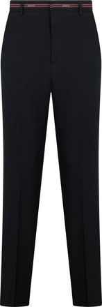 Gucci Straight Trousers, female, Black, Size: S Wool High-Waisted Pants