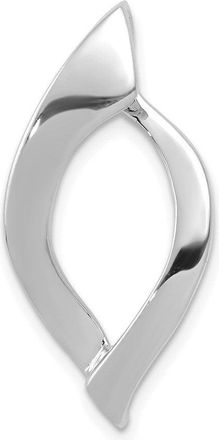 Diamond2Deal 14k White Gold Fits up to 8mm Regular, 10mm Fancy Reversible Omega Slide