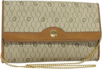 Dior Pre-owned Vintage Schoudertas - Dames - Vintage Clutch - Beige - ONE Size - Leer - Vintage