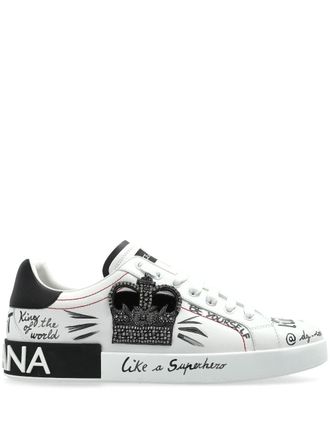 Dolce & Gabbana Sneakers met logopatch - Wit