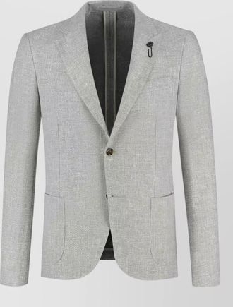 Lardini wool linen single breasted blazer
