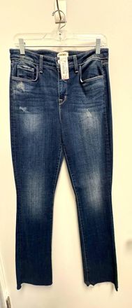 L'agence Womens Pre-Loved The Micro Flare Denim Jean In Faded Blue