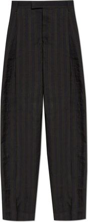 Ferragamo Gestreepte Pantalon - Heren - Nette broeken - Bruin - M - Katoen - Broeken