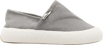 Santha Santha, Schoenen, unisex, Grijs, 41 EU, Leer, Imsouane Perforated Slip-On