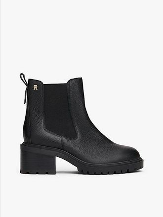 Tommy Hilfiger Leather Cleat Chelsea Boots