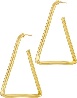 Savvy Cie Jewels 18K YELLOW GOLD PLATED TRIANGLE EARRINGS
