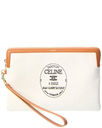 Celine Celine Triomphe Small Canvas Pouch
