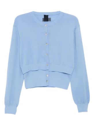 Juun.J double layered cardigan - women - Wool - 38 - Blue