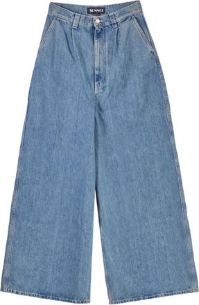 Sunnei Wijde Pijp Jeans Broek - Dames - Loose Fit Jeans - Blauw - S - Katoen - Jeans