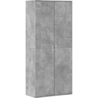 vidaXL Mueble Zapatero Contrachapada Gris Hormig&oacute;n 80x39x178 Cm Vidaxl