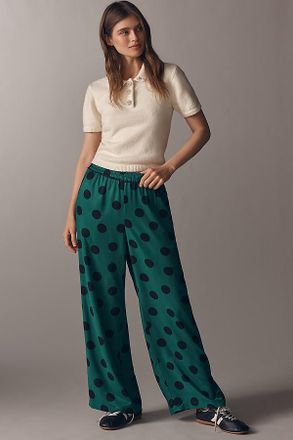 Maeve The Brooklin Printed Wide-Leg Pull-On Pants by Maeve