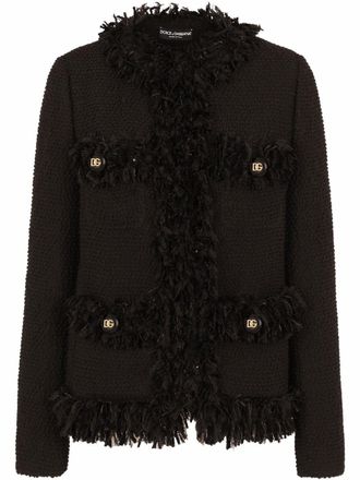 Dolce & Gabbana Giacca monopetto bouclé - Nero
