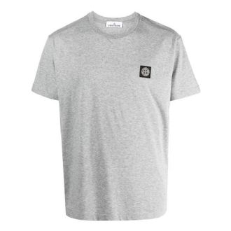 Stone Island Compass Patch Logo Short-Sleeve T-shirt Melange Grey 101524113-A0M64