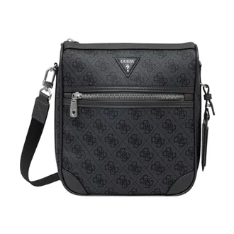 Guess Tassen, Heren, Grijs, ONE Size, Leer, Milano Quattro G Crossbody