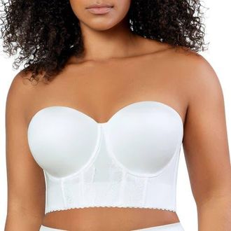Affinitas Elissa Full Busted Strapless Bustier in Pearl White at Nordstrom, Size 38Ddd