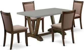 East West Furniture 5-Pc Dining Room Table Set